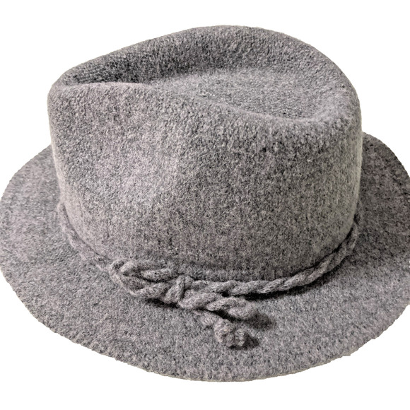 Adora Women's Bucket Cloche Wool Blend Hat Women One Size Gray Braid on Band - Picture 1 of 6